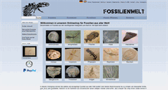 Desktop Screenshot of fossilienwelt.net